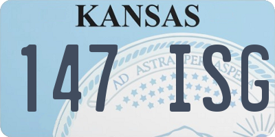 KS license plate 147ISG