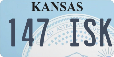 KS license plate 147ISK