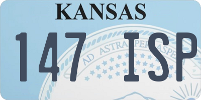 KS license plate 147ISP