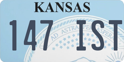 KS license plate 147IST