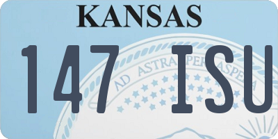 KS license plate 147ISU