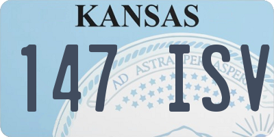 KS license plate 147ISV