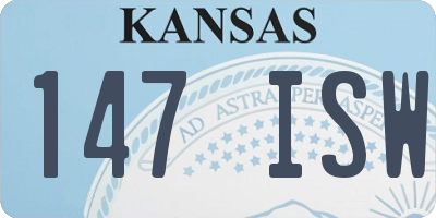 KS license plate 147ISW