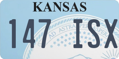 KS license plate 147ISX