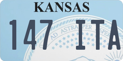 KS license plate 147ITA