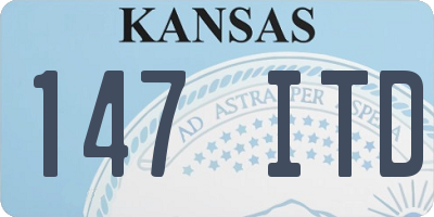 KS license plate 147ITD