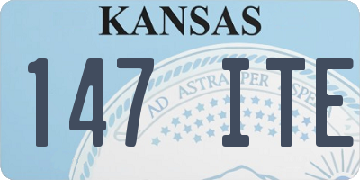 KS license plate 147ITE