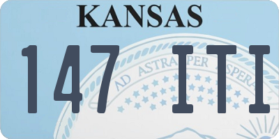 KS license plate 147ITI