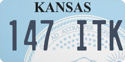 KS license plate 147ITK