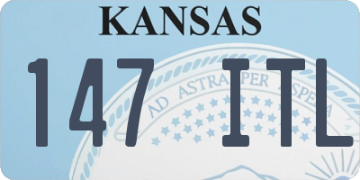 KS license plate 147ITL