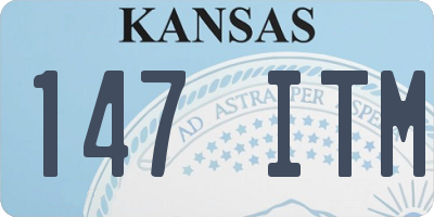 KS license plate 147ITM