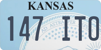 KS license plate 147ITO