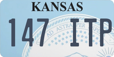 KS license plate 147ITP