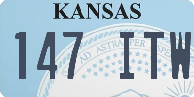 KS license plate 147ITW