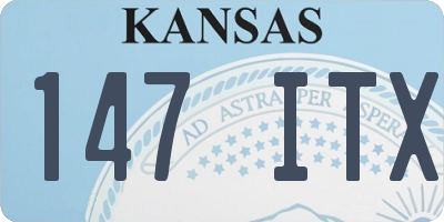 KS license plate 147ITX