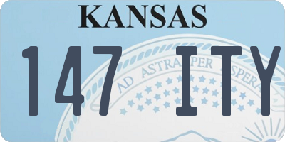 KS license plate 147ITY