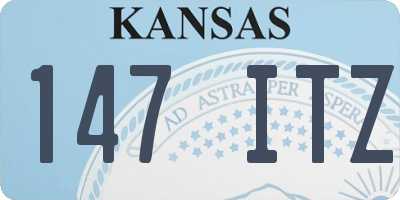 KS license plate 147ITZ