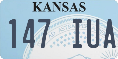KS license plate 147IUA