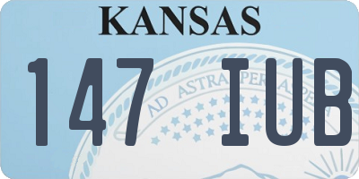 KS license plate 147IUB