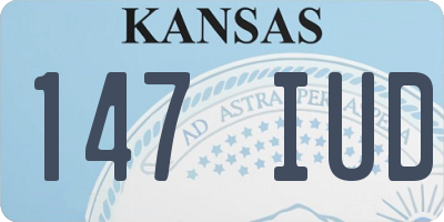 KS license plate 147IUD