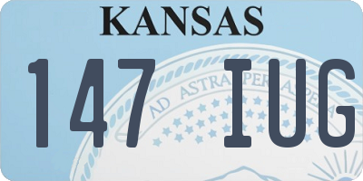 KS license plate 147IUG