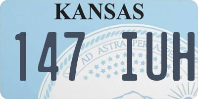 KS license plate 147IUH