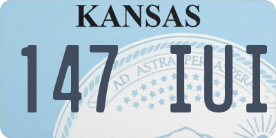 KS license plate 147IUI