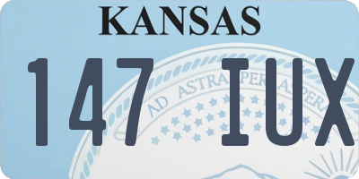 KS license plate 147IUX