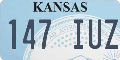 KS license plate 147IUZ