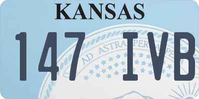 KS license plate 147IVB