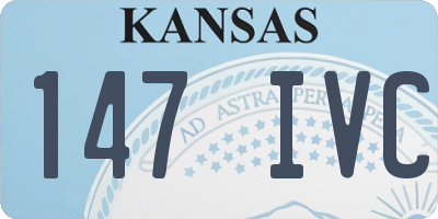 KS license plate 147IVC