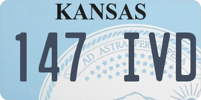 KS license plate 147IVD