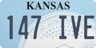 KS license plate 147IVE