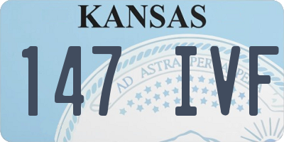 KS license plate 147IVF