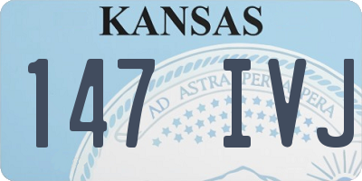 KS license plate 147IVJ