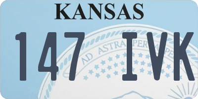 KS license plate 147IVK