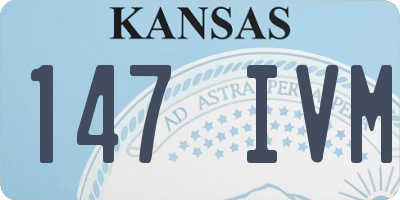 KS license plate 147IVM