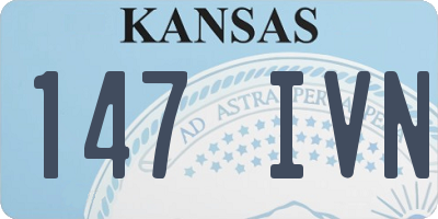 KS license plate 147IVN