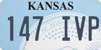 KS license plate 147IVP