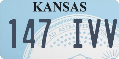 KS license plate 147IVV
