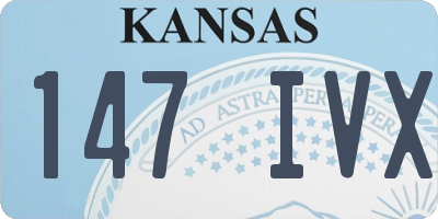 KS license plate 147IVX