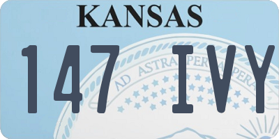 KS license plate 147IVY