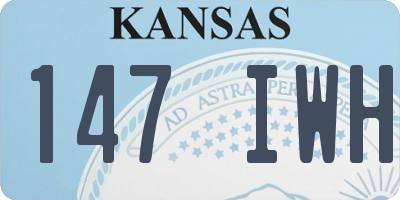 KS license plate 147IWH