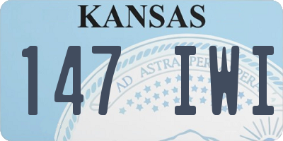 KS license plate 147IWI