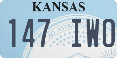 KS license plate 147IWO