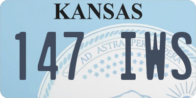 KS license plate 147IWS