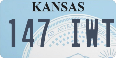 KS license plate 147IWT