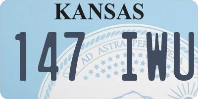 KS license plate 147IWU