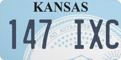 KS license plate 147IXC