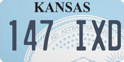 KS license plate 147IXD